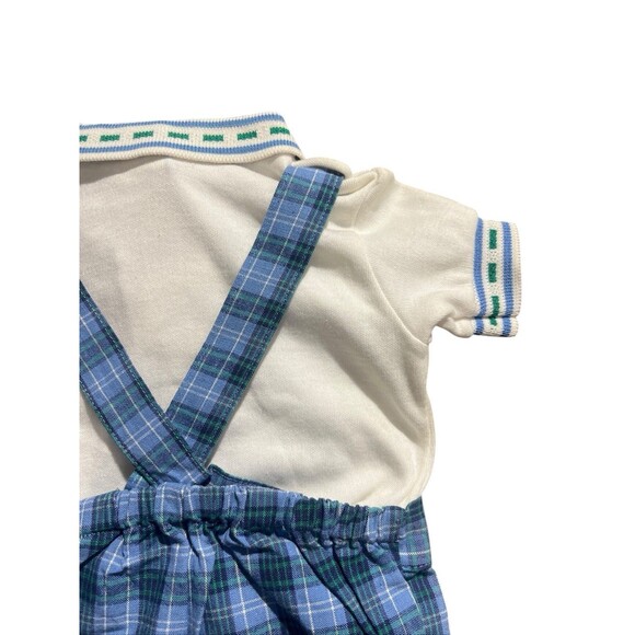 VTG Plaid Overalls NWT Airplane Embroidered Sz 6-9 Mo - Picture 8 of 9